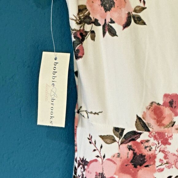 Bobbie Brooks Women’s Summer Dress Knee Length Soft Pink Floral Boho Size Medium - Picture 9 of 9